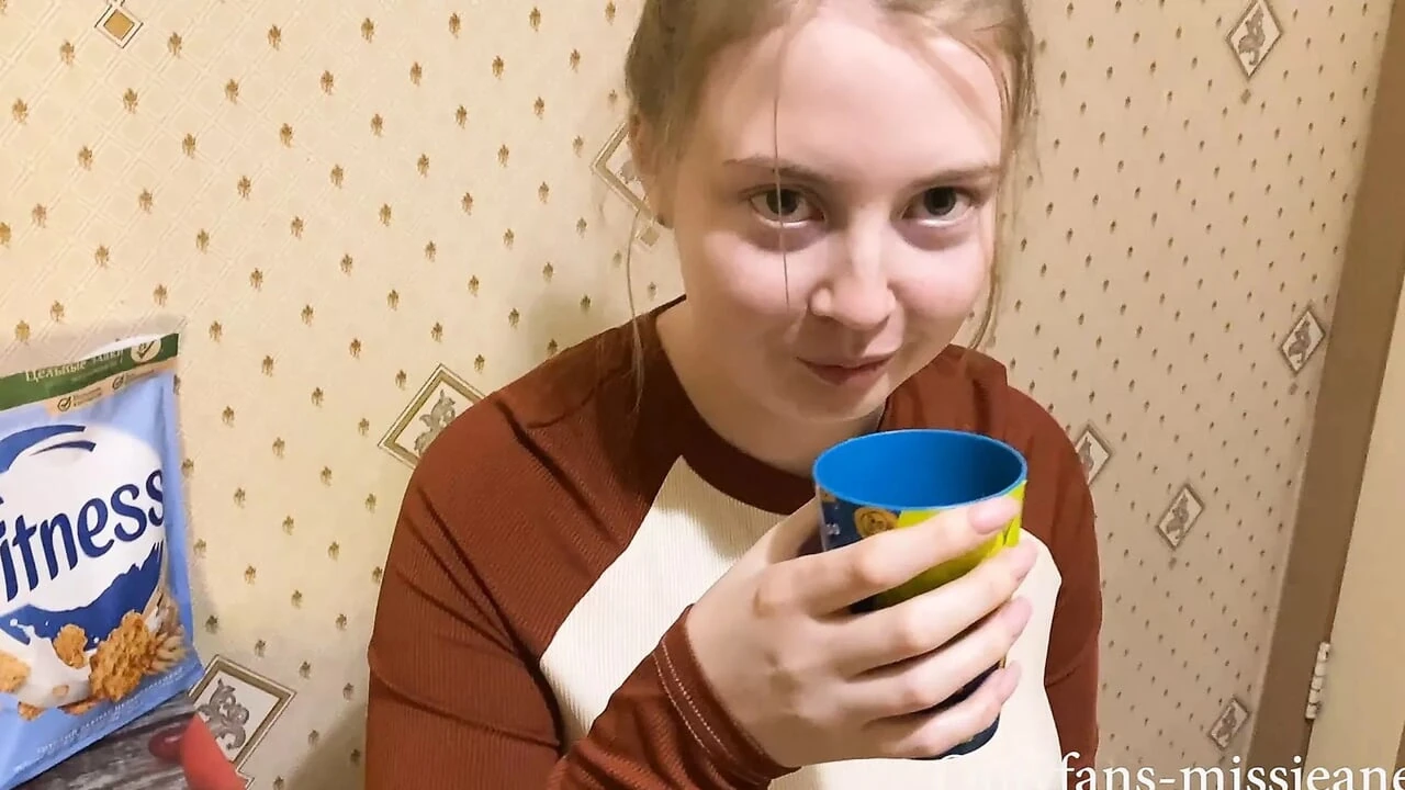 She sucked me right in the kitchen